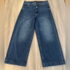 Banana Republic High Rise Wide Leg Cropped Jean, Size 27